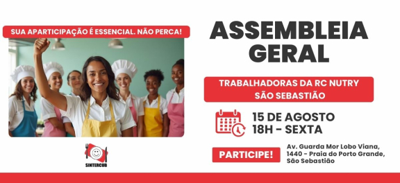 SINTERCUB :: Sindicato dos Trabalhadores em Refeições Coletivas de Cubatão