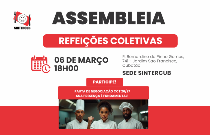 TRABALHADORES(AS) DE REFEIÇÕES COLETIVAS